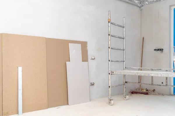 stock image plasterboard panels on the construction site. High quality photo