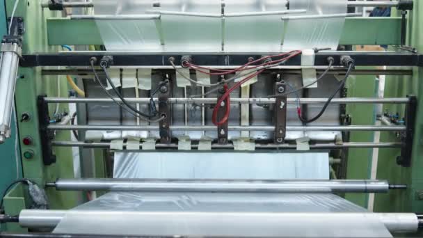 Linia Robotyczna Produkcji Toreb Plastikowych — Wideo stockowe