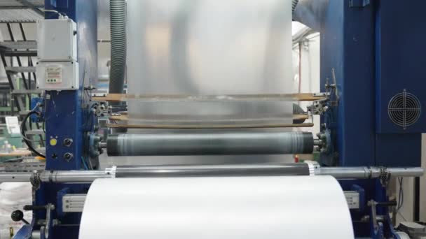 Blowing Plastic Machine Roll Production Plastic Bags — Wideo stockowe