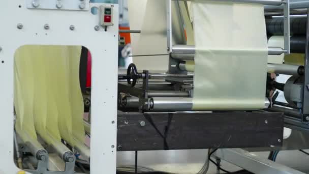 Producción Automatizada Bolsas Plástico Video Alta Calidad — Vídeos de Stock