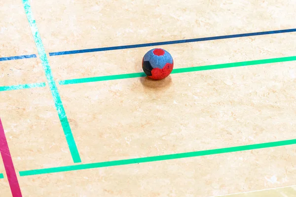 handball, ball on the floor of the playing area. High quality photo