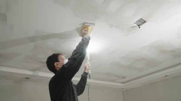 Construction Plasterboard Ceiling — Stock Video