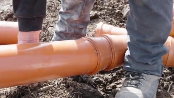 地面排水用Pvc塑料管 — 图库视频影像