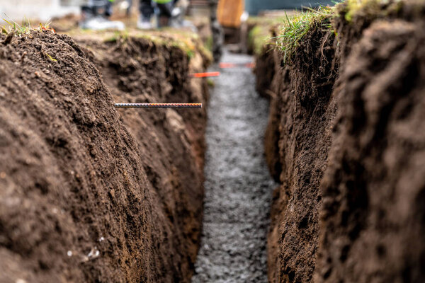 concrete foundations. construction of a family house. High quality photo