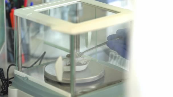 Peser Les Herbes Pour Recherche Dans Laboratoire Scientifique Images Haute — Video