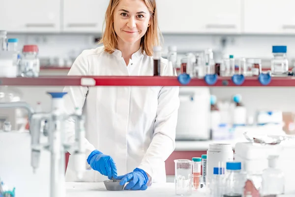 stock image a student of the university science faculty conducts biochemical research in the laboratory. High quality photo