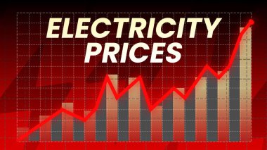 Elektrik Fiyatları Artan Kavram arkaplanı kırmızı alarm veren renkler 4k