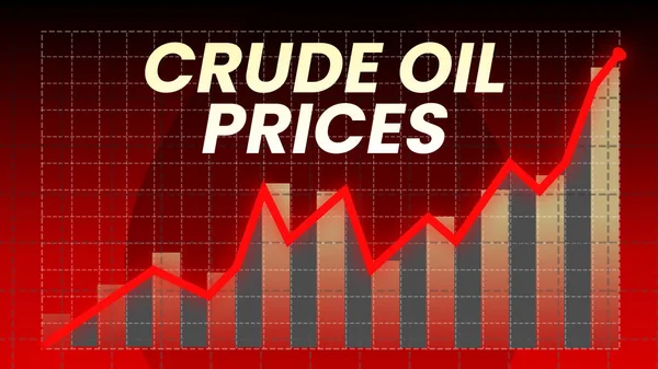 Crude Oil Prices Increasing Concept Background Red Alarming Colors — Stock Photo, Image