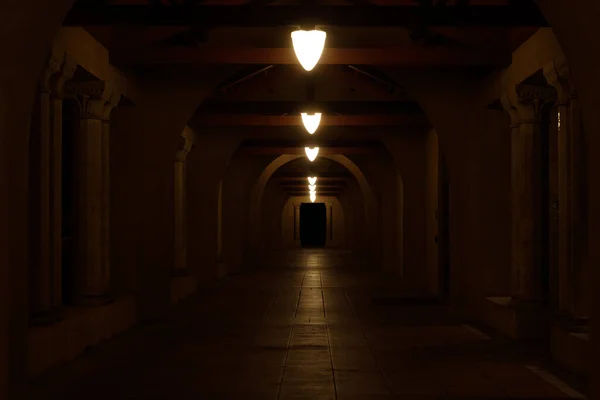 Dark Arched Hallway  in Palo Alto, California
