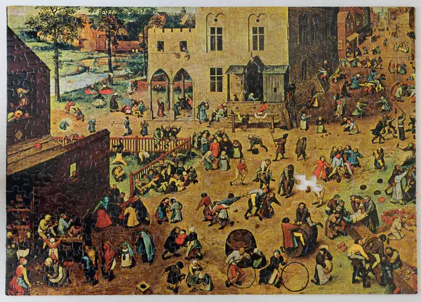 Pieter Brueghel 'in Çocuk Oyunları Springbok' un 500 parçalık yapbozu..