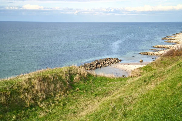Hundested Dinamarca Penhasco Com Vista Para Mar Costa Mar Báltico — Fotografia de Stock
