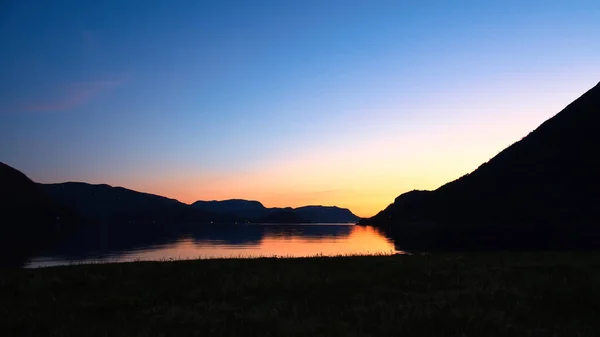 Fjord View Mountains Fjord Landscape Norway Landscape Shot Evening North — Stock Photo, Image