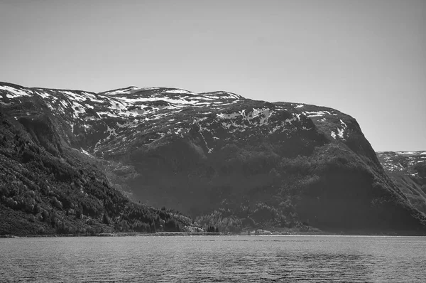 Fjord Mit Blick Auf Berge Und Fjordlandschaft Norwegen Landschaftsaufnahmen Mit — Stockfoto