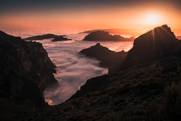 Пико Ариейро Третья Высоте Вершина Острова Мадейра Одно Самых Популярных — стоковое фото