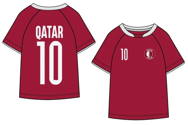 Camiseta Deportiva Jersey Kit Fifa Qatar Football World Cup 2022 — Archivo Imágenes Vectoriales