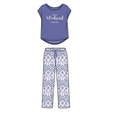 ÇOCUK KIZ KIZ KADIN Dişleri VE PİJAMA VECTOR