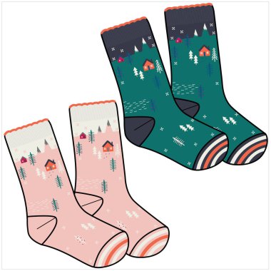 TRENDY KIŞ KIŞI EDİlebilir VECTOR FİLMİNDE HİKAYELERİ