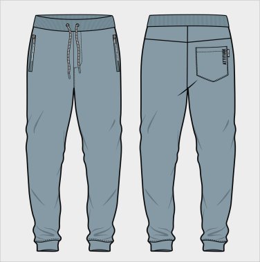 FRANSIZ TÜRKÇE BÖLGESİ VECTOR FİLMİNdeki erkekler ve gençler için Joggers kesip dikmek