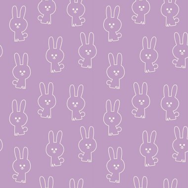 DOODLE BUNNY HAYVANLIK ELİ GERÇEK PATTERN