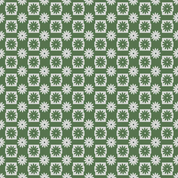 Retro Floral Jeometrik Gerçek Gerçek Pattern — Stok Vektör