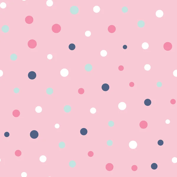 Colourful Polka Dots Seamless Print Pattern — 图库矢量图片