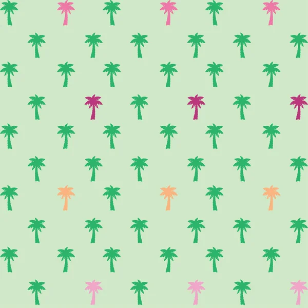 Tropikai Színhelyzet Palm Seamless Pattern — Stock Vector
