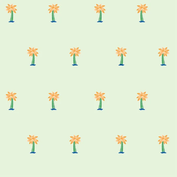 Tropikai Palm Seamless Színes Pattern — Stock Vector