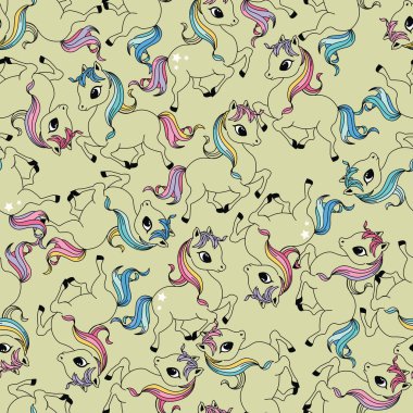 PONY UNICORN GERÇEK ÇOCUKLAR VE ÇOCUKLAR İÇİN BİR PATTERN