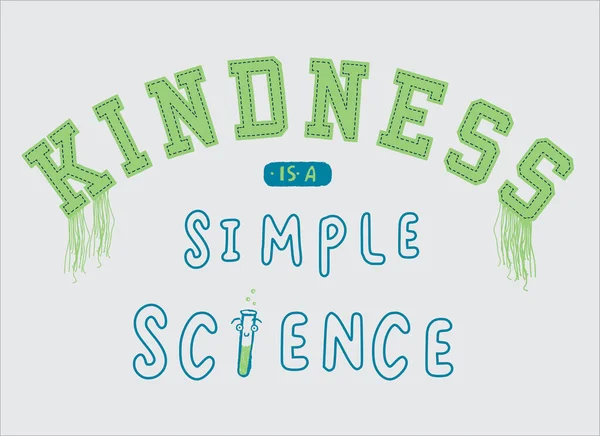 Kindness Simple Science Grafisk — Stock vektor
