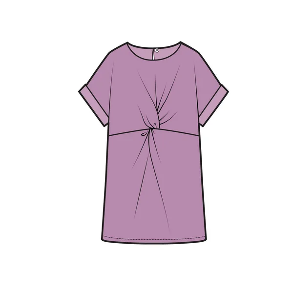 Dresse Des Femmes Avec Front Vêtements Pour Enfants Enfants Vecteur — Image vectorielle