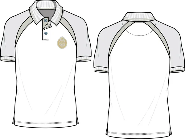 Ανδρικά Κοντομάνικα Μπλουζάκια Μόδας Polo — Διανυσματικό Αρχείο