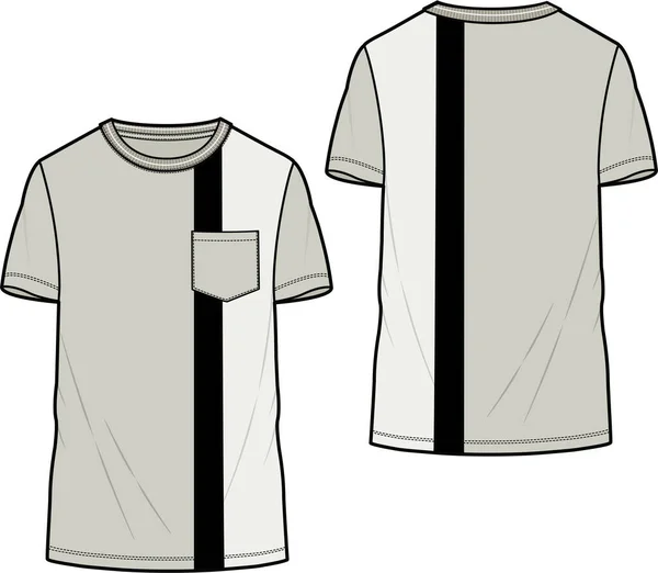 Pánské Boys Wear Tee Shirts Graphic Prints Vector Front Back — Stockový vektor