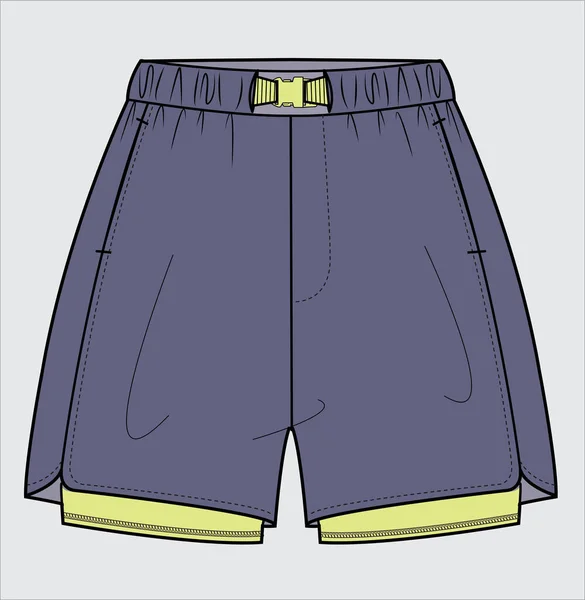 Moderna Kvinnliga Kläder Färgglada Illustration Kvinnliga Shorts — Stock vektor