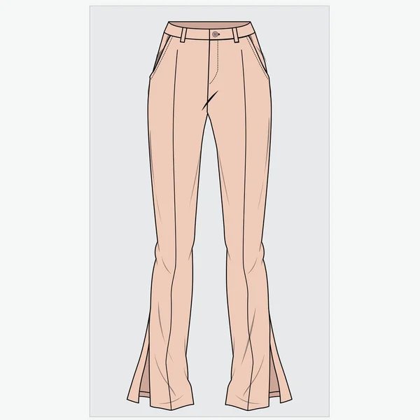 Ropa Femenina Moderna Ilustración Colorida Pantalones Femeninos — Vector de stock