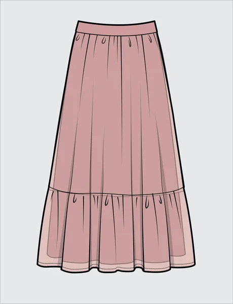 Сучасний Жіночий Одяг Барвисті Ілюстрації Жіночої Спідниці — стоковий вектор
