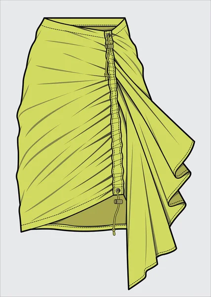 Vêtements Féminins Modernes Illustration Colorée Jupe Féminine — Image vectorielle