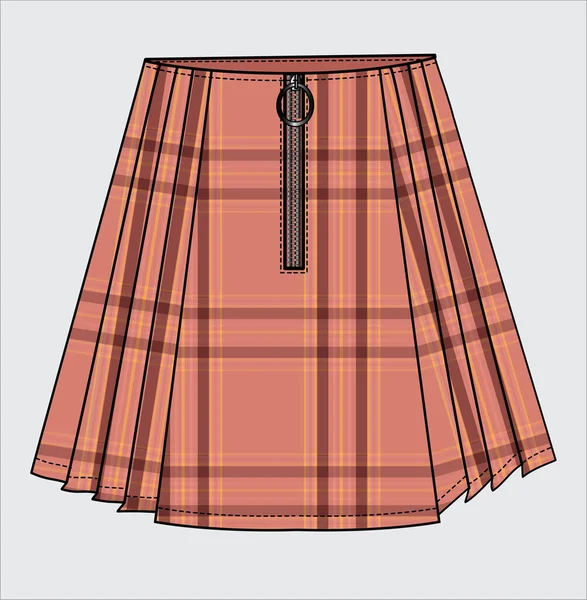 現代の女性の服 女性のスカートのカラフルなイラスト — ストックベクタ