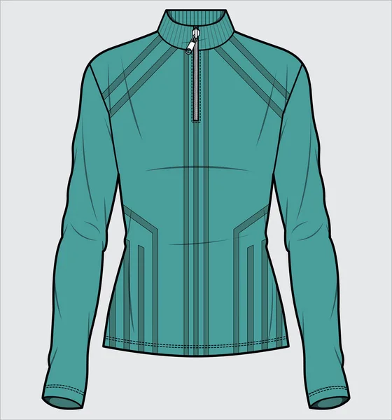 Moderna Kvinnliga Kläder Färgglada Illustration Kvinnliga Luvtröja — Stock vektor