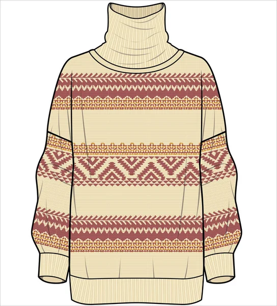 現代の女性の服 女性のセーターのカラフルなイラスト — ストックベクタ