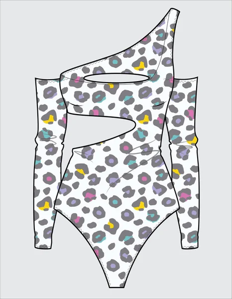 女性の水着のカラフルなイラスト — ストックベクタ