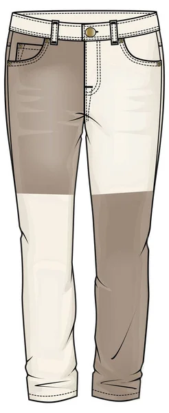 女の子のデニムのスケッチ ベクトル服テンプレートデザイン — ストックベクタ