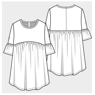 Çocuklar için şablon, vektör illüstrasyonu