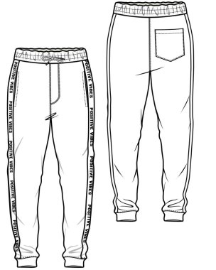 jogger pantolon vektör tasarım şablonu. 