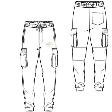 jogger pantolon vektör tasarım şablonu. 