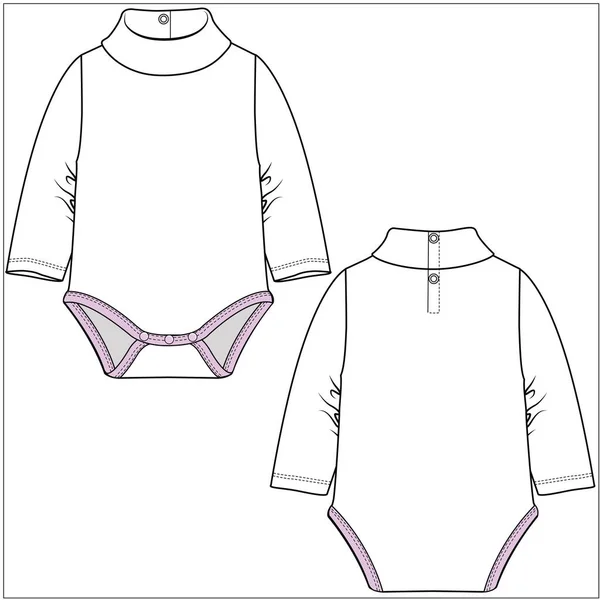 Flat Sketch Baby Shirt Vector Illustration — Stock Vector