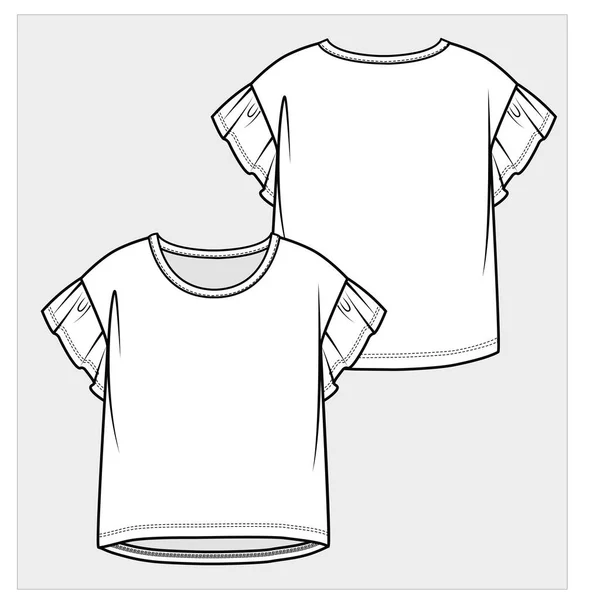 Template Childrens Shirt Vector Illustration — Stock Vector
