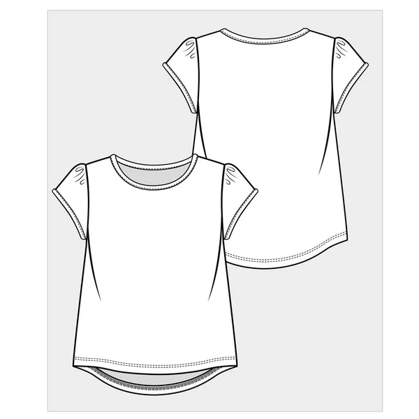 Šablona Pro Dětskou Košili Vektorová Ilustrace — Stockový vektor
