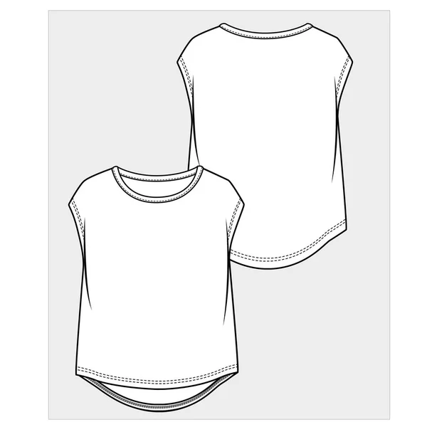 Šablona Pro Dětskou Košili Vektorová Ilustrace — Stockový vektor