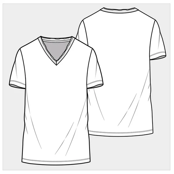 Modelo Shirt Branco Modelo Vetor — Vetor de Stock