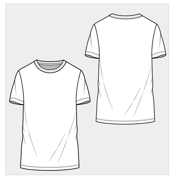 Modelo Shirt Branco Modelo Vetor — Vetor de Stock
